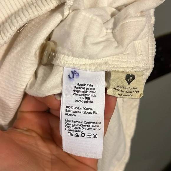 Madewell White Corduroy Shacket size XL - Picture 4 of 5
